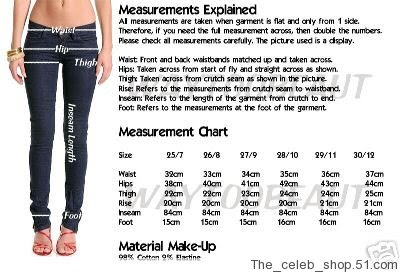 Ksubi Jeans Size Chart