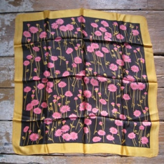 Vintage scarf, Lie Down I think I love you