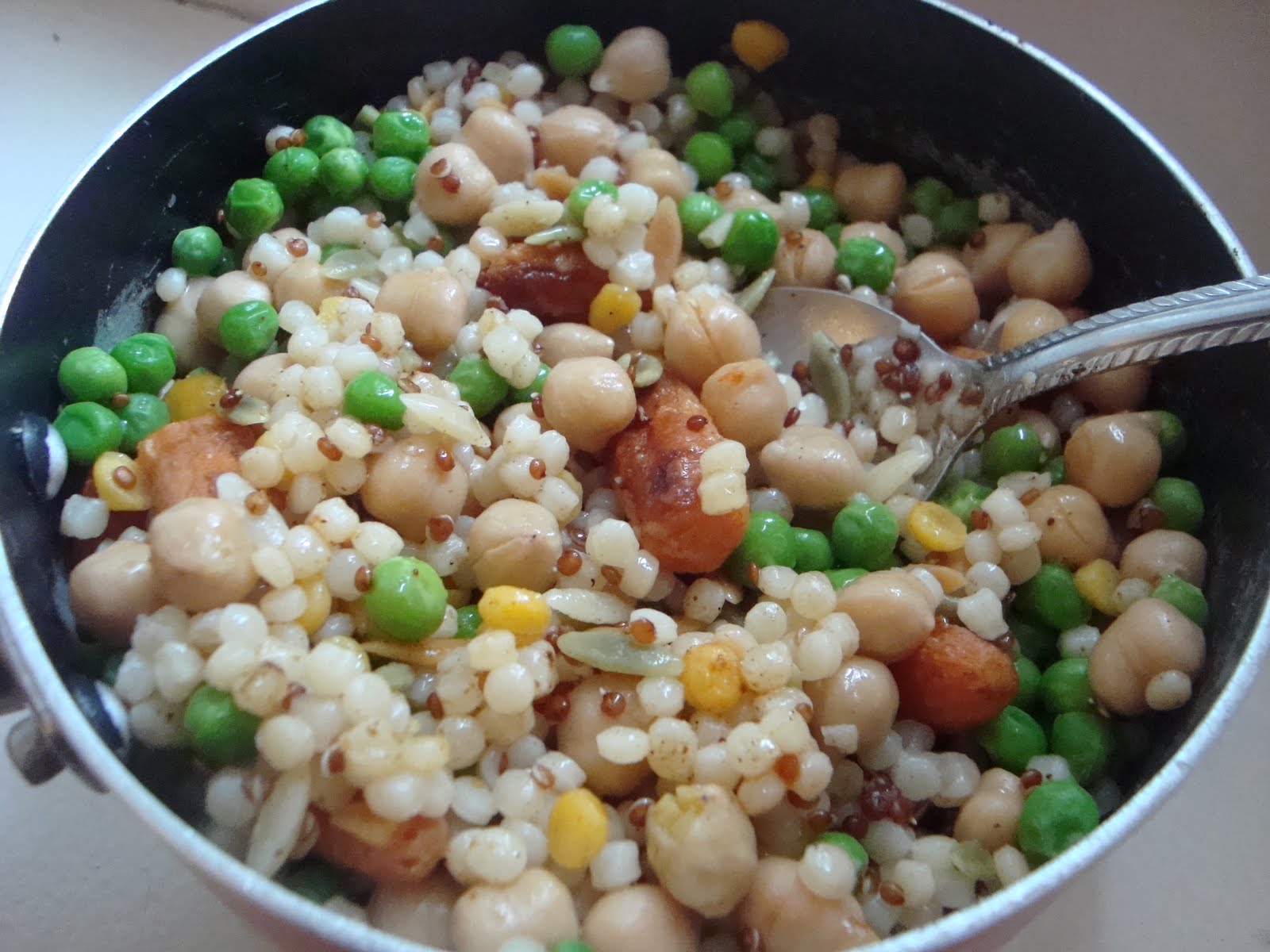 hungry like the wolf israeli couscous with quinoa and roasted carrots
