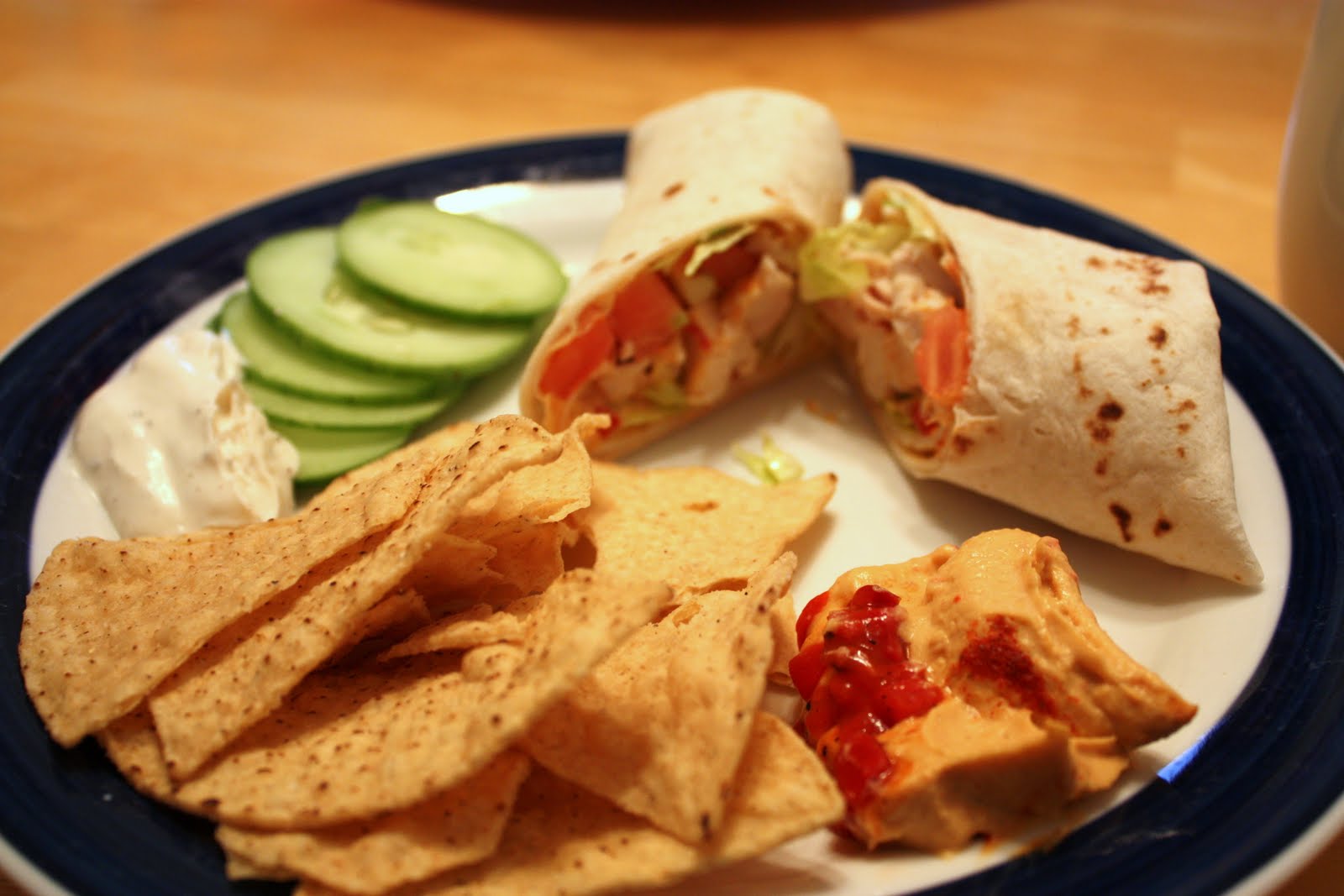 The Terrace Housewife Roasted Chicken/Hummus Wrap