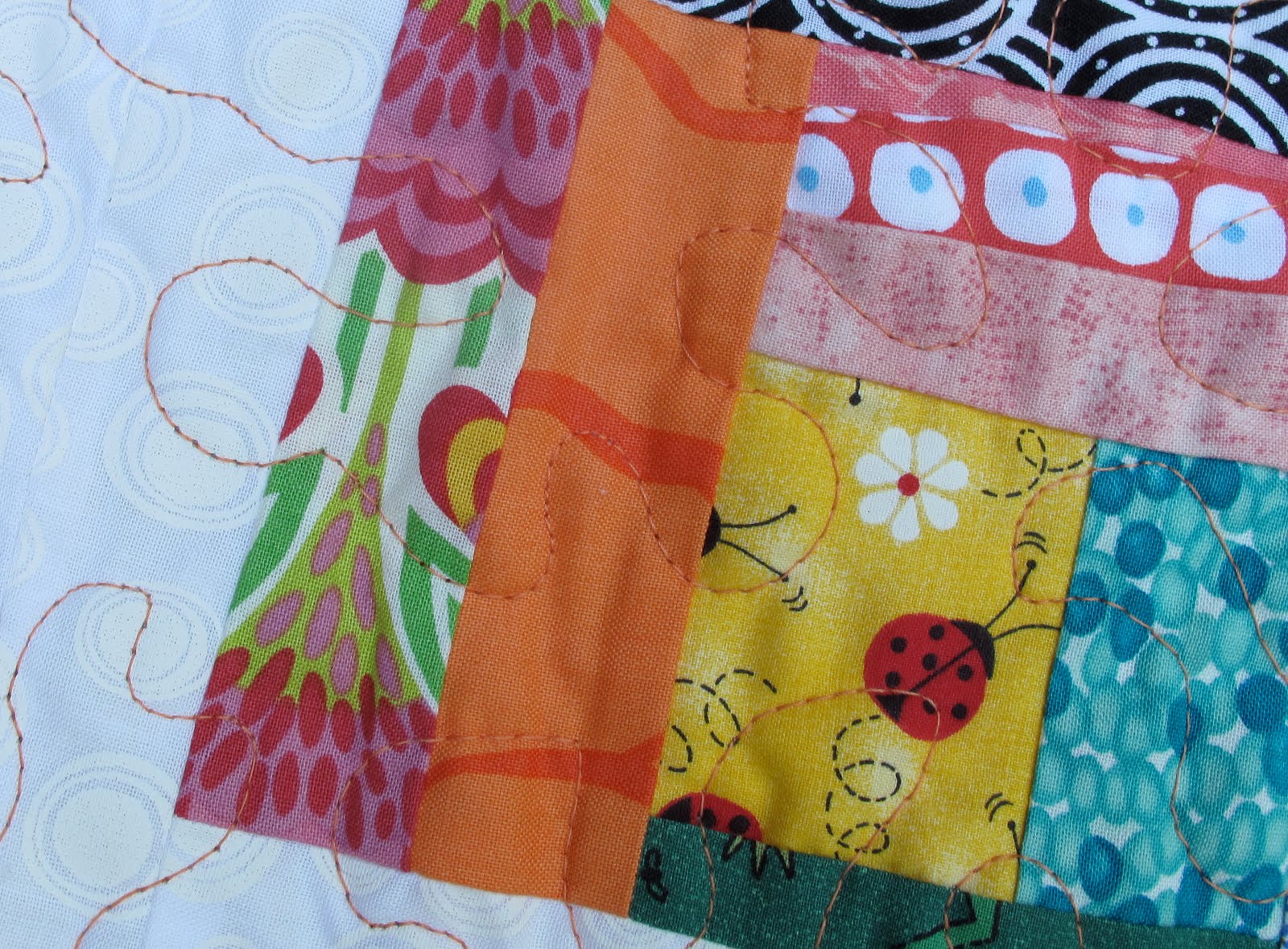 Two Hippos Orange Creamsicle Quilt