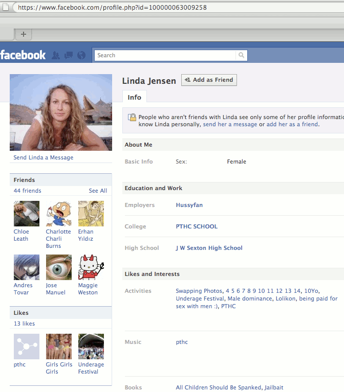 Justin Black also shows up on Loveem Young's friends list, with