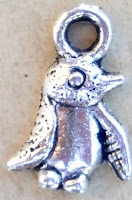 Abalorio metal colgante pingüino