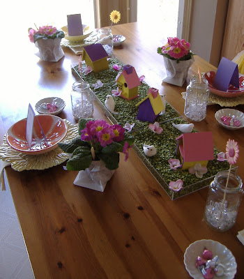 spring luncheon table