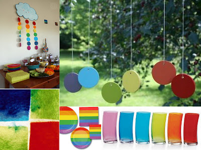 rainbow food collage