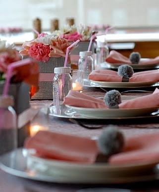 yarn pom napkin rings