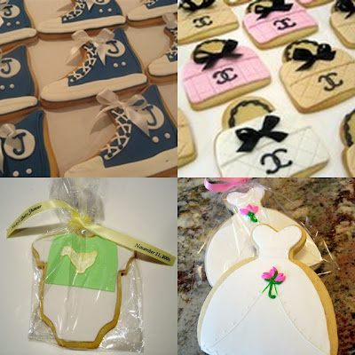 shoe and shower cookies