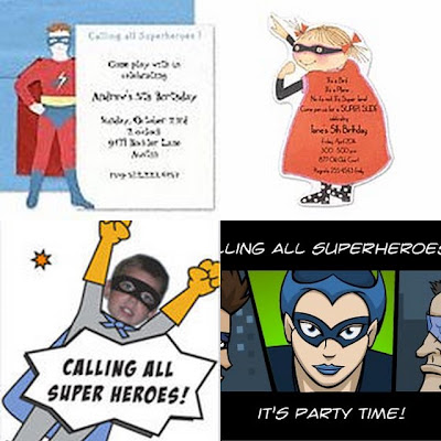 super hero party invites