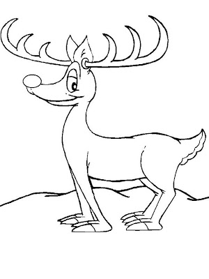 Reindeer Coloring Book Pages