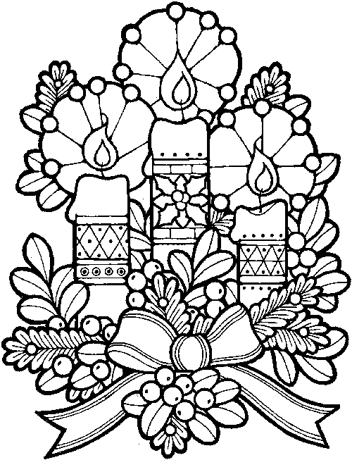 Christmas Candles Coloring Pages | Learn To Coloring