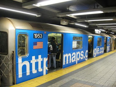 Métro New-Yorkais aux couleurs Google Maps