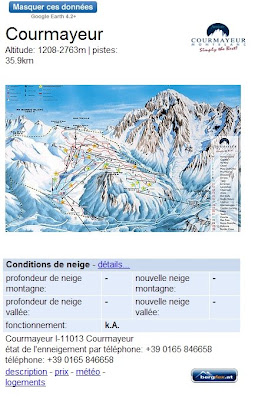 Conditions d'enneigement des stations de ski avec Google Earth