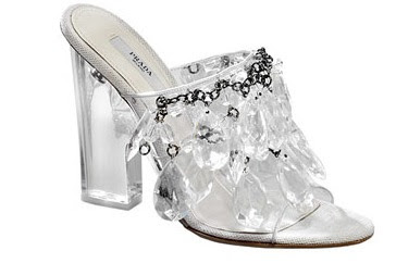 prada clear heels