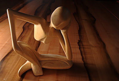 thinking wooden man