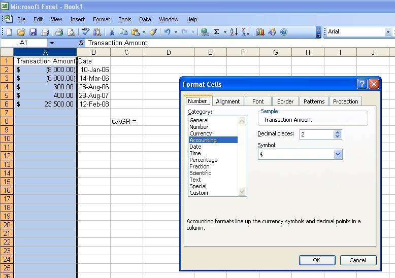 Portfolio Diversification Guide using excel XIRR