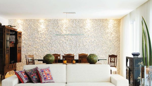 decoracao de interiores paredes em pedra:as pedras de mosaico português foram aplicadas na parede da sala de decoracao de interiores paredes em pedra:as pedras de mosaico português foram aplicadas na parede da sala de