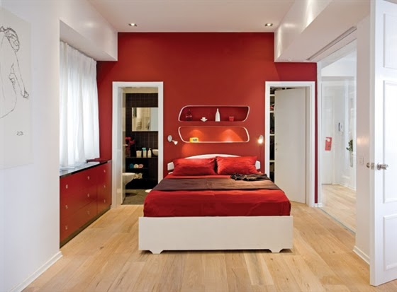 decoration designs bedroom red and white