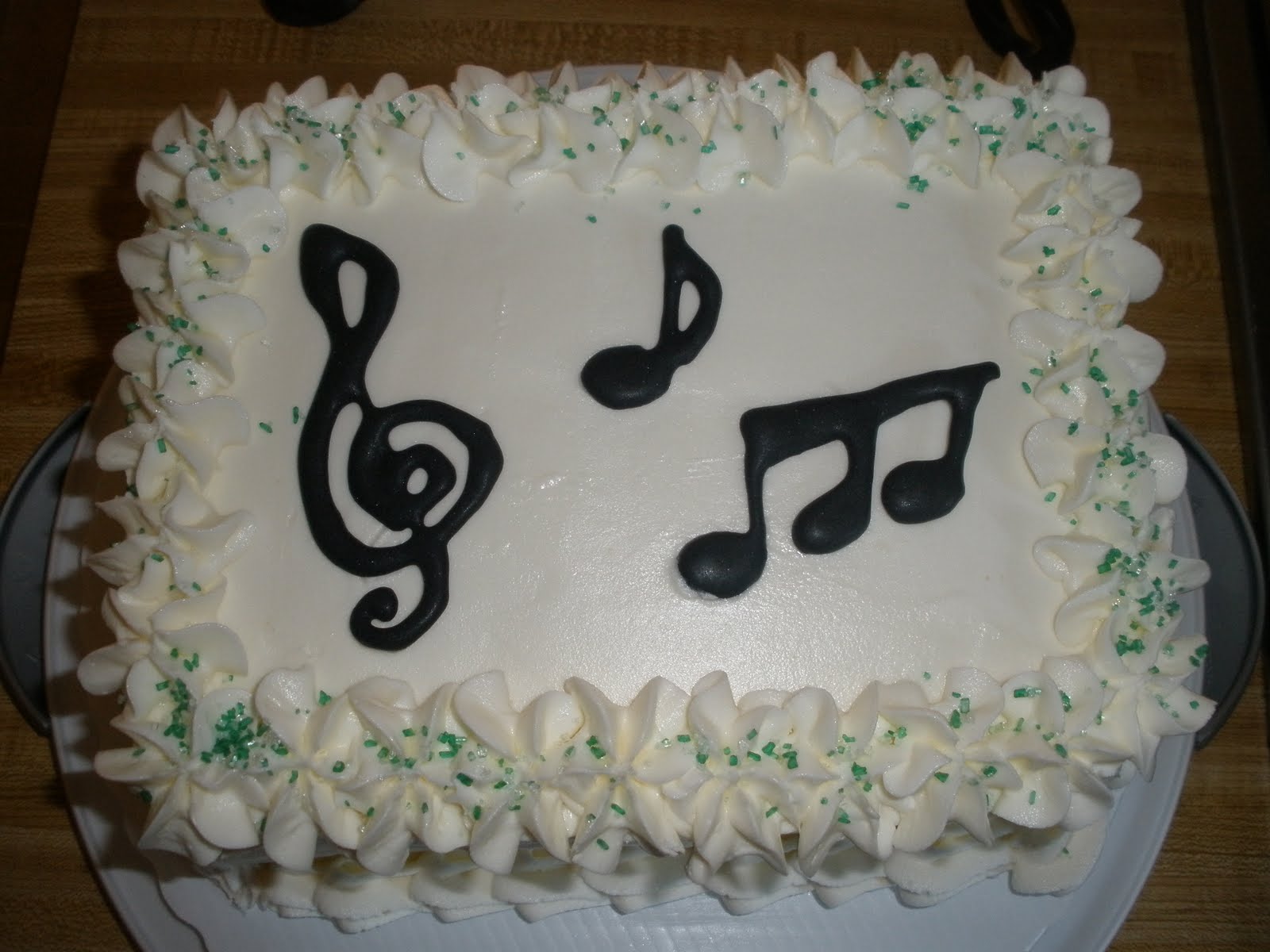 have your cake... and eat it too: birthday cake with music notes