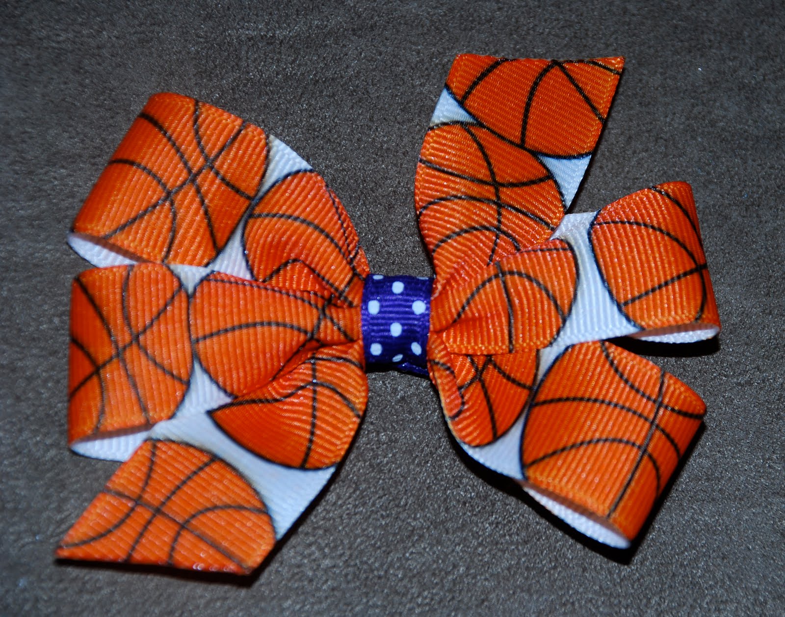 Basketball Hair Bows