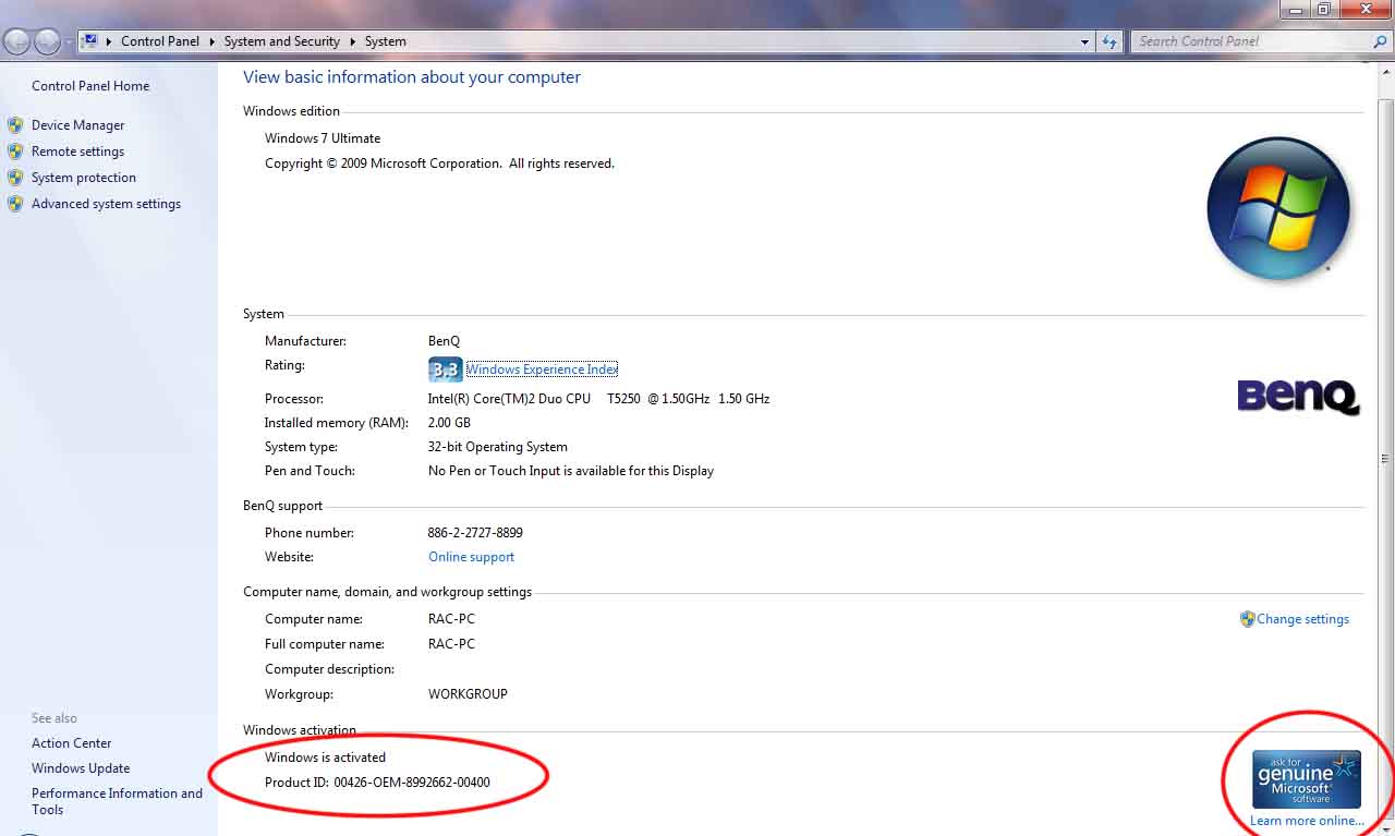 Activate Windows 7