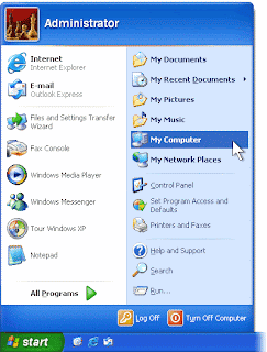 Start menu with My Computer selected