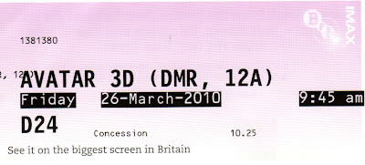 Avatar ticket, in widescreen