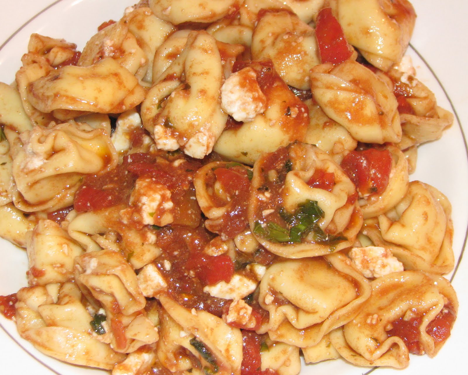 Home Baked Memories: Cheese Tortellini with Tomato Balsamic Sauce and ...