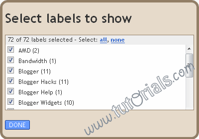 Choose Labels