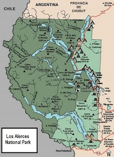 map of Los Alerces National Park