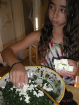 Making spanakopita