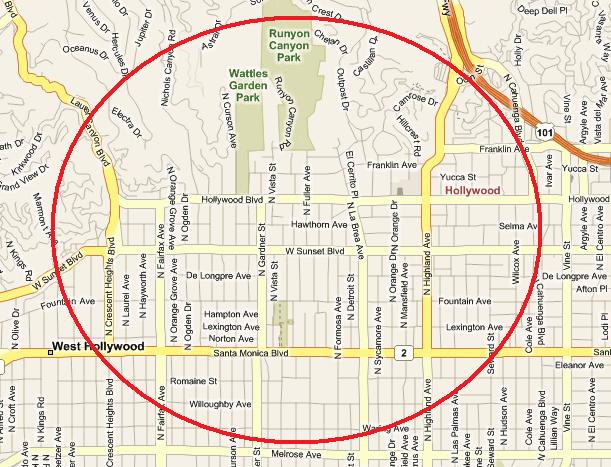 Yolande Beckles lives somewhere in the red circle Yolande Beckles lives somewhere in the red circle