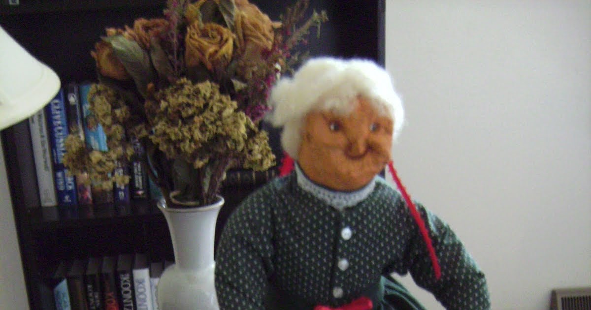 Handmade from Moms Heart Granny apple head doll