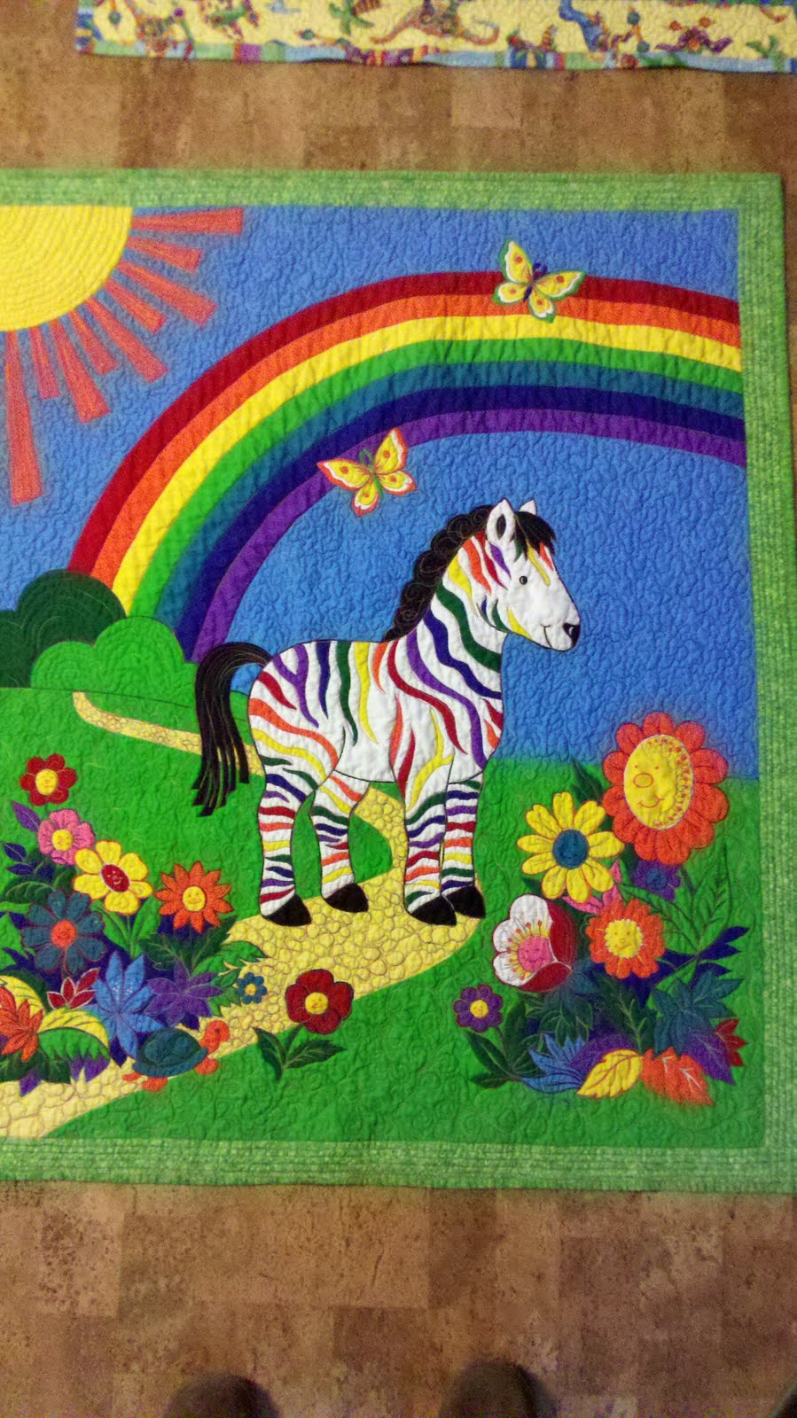 Sew-Much-Better: Rainbow zebra quilt