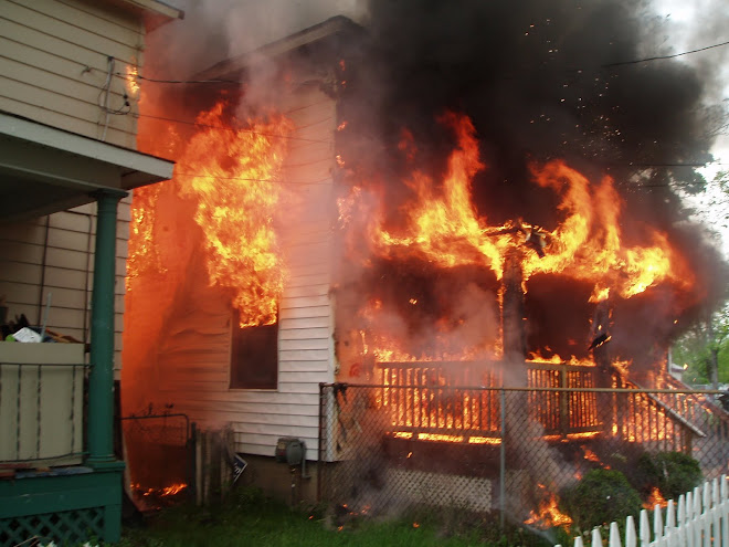Fully involved house fire on Tregent