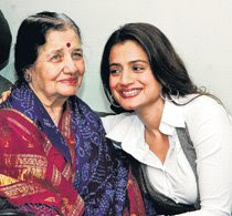 Ameesha Patel with Grandmother