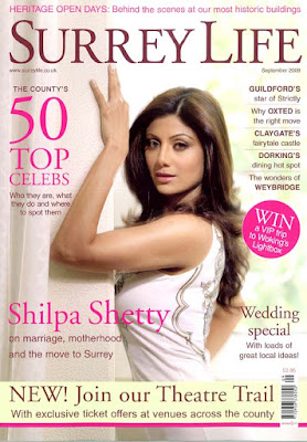 Shilpa Shetty on the cover of Surrey Life