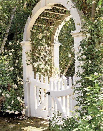 archway into the garden