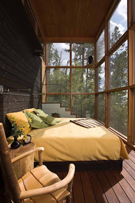 Bedroom Interior Stone Creek Camp in Montana Stone Creek Camp in Montana by Andersson Wise Architects