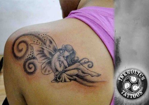 small guardian angel tattoos for women. Most of us would want to get an angel tattoo in order to let the people know 