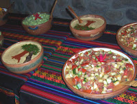 Middle Eastern - hummus, cucumber salad, olive tapenade, etc