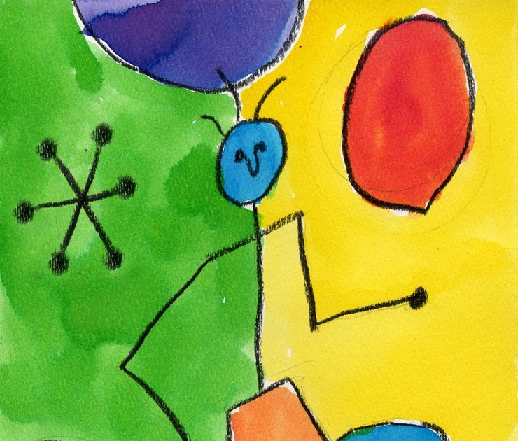 Joan Miro Watercolor Painting ~ Art ProjectsArt Projects for Kid