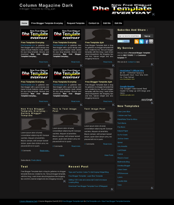 free blogger template magazine style