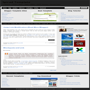 free blogger template magazine style 3 column on top and footer