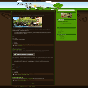 free blogger template JungleBook blogspot template