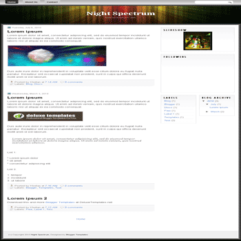 free blogger template Night Spectrum blogspot template