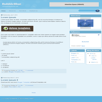 free blogger template BubbleBlue blogspot template