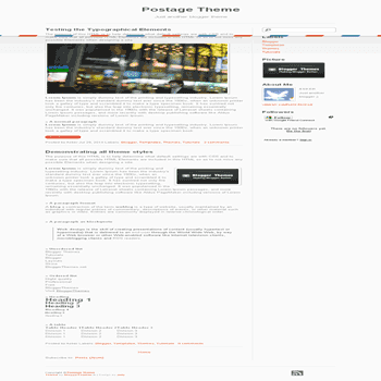 free blogger template Postage blogger template