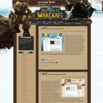 Universe WoW free blogger template converted WordPress to Blogger for games blogger template
