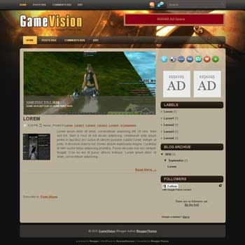 game vision blogger template convert wordpress theme to blogger template with image slideshow template