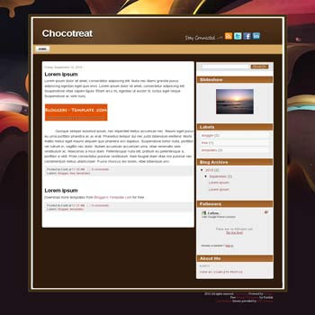 free Chocotreat blogger template